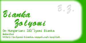 bianka zolyomi business card